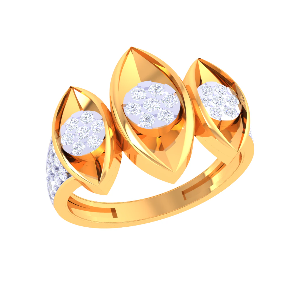 Printable 3D jewelry model of Lady diamond ring 3D Model .c4d .max .obj .3ds .fbx .stl .blend 