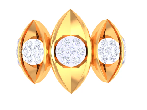 Printable 3D jewelry model of Lady diamond ring 3D Model