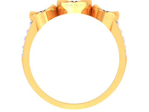 Printable 3D jewelry model of Lady diamond ring 3D Model