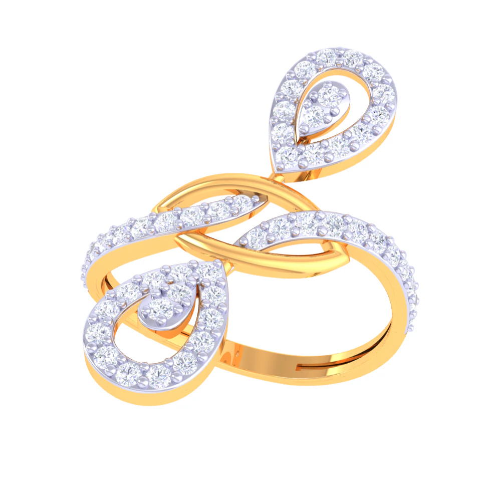 Printable 3D jewelry model of Lady diamond ring 3D Model .c4d .max .obj .3ds .fbx .stl .blend 