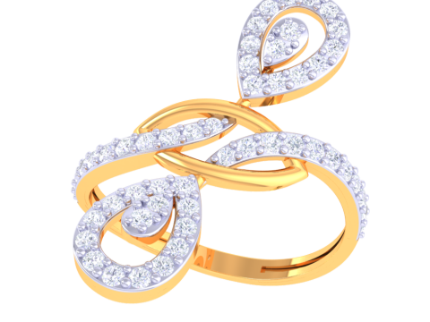 Printable 3D jewelry model of Lady diamond ring 3D Model