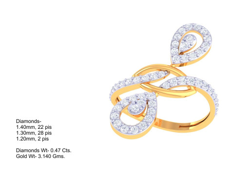 Printable 3D jewelry model of Lady diamond ring 3D Model