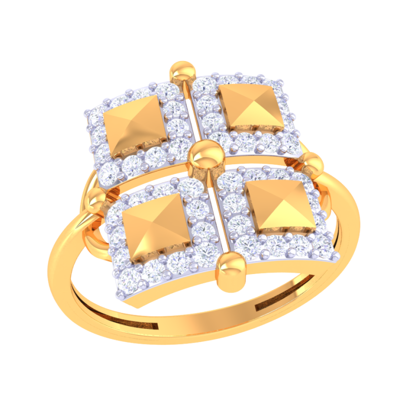 Printable 3D jewelry model of Lady diamond ring Modelo 3D .c4d .max .obj .3ds .fbx .stl .blend