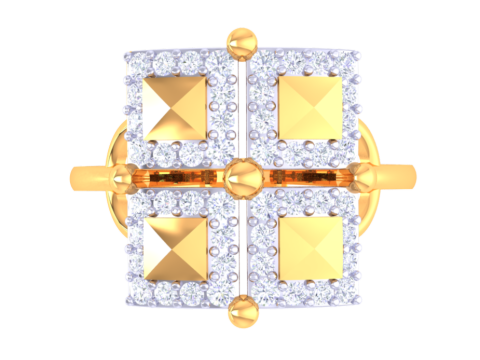 Printable 3D jewelry model of Lady diamond ring Modelo 3D