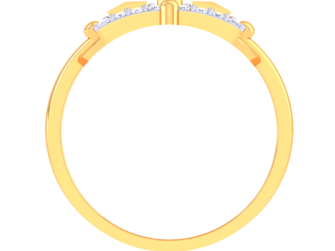 Printable 3D jewelry model of Lady diamond ring Modelo 3D