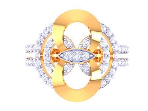 Printable 3D jewelry model of Lady diamond ring 3D Model