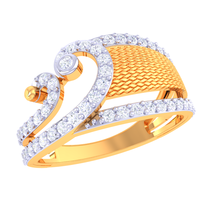 Printable 3D jewelry model of Lady diamond ring 3D मॉडल .c4d .max .obj .3ds .fbx .stl .blend 