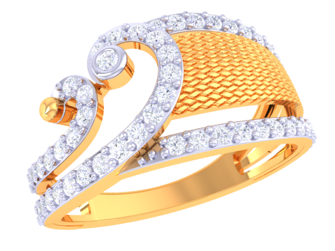 Printable 3D jewelry model of Lady diamond ring 3D Model