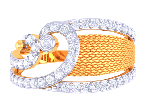 Printable 3D jewelry model of Lady diamond ring 3D मॉडल