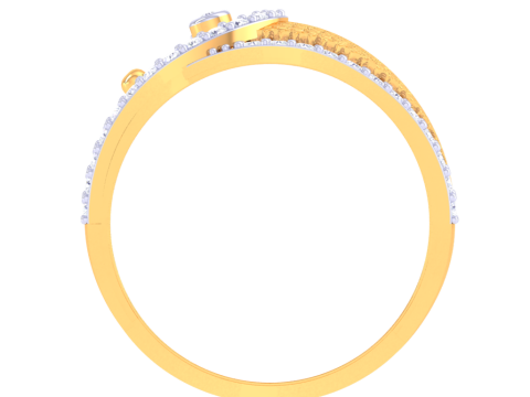 Printable 3D jewelry model of Lady diamond ring 3D मॉडल