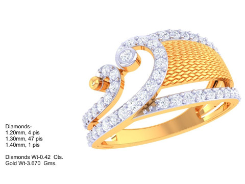 Printable 3D jewelry model of Lady diamond ring 3D मॉडल