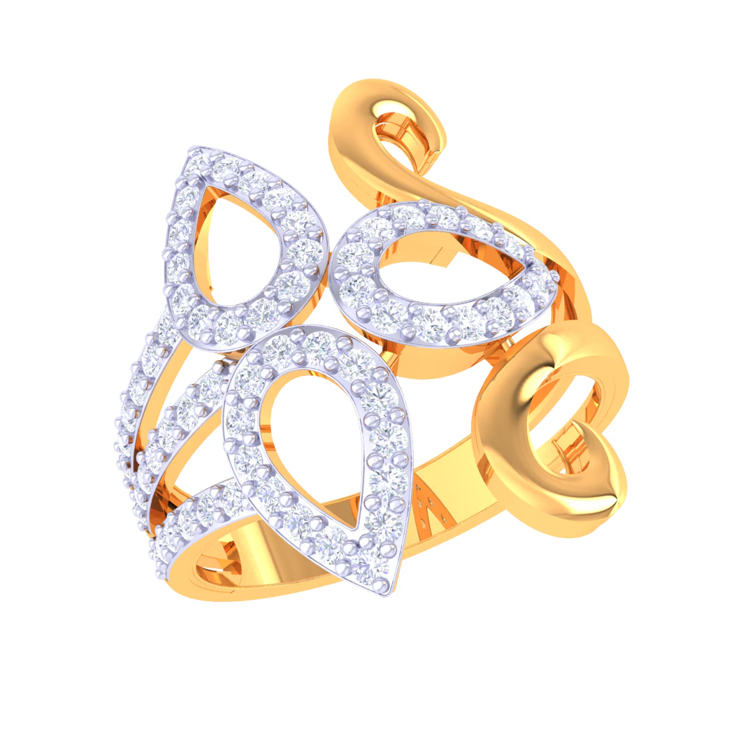 Printable 3D jewelry model of Lady diamond ring 3D Model .c4d .max .obj .3ds .fbx .stl .blend 