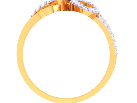 Printable 3D jewelry model of Lady diamond ring Modelo 3D