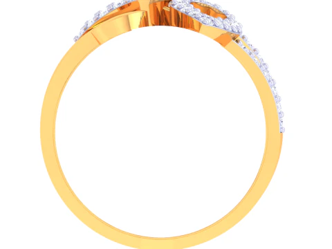 Printable 3D jewelry model of Lady diamond ring 3D Model