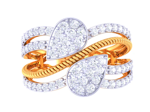 Printable 3D jewelry model of Lady diamond ring 3D Model