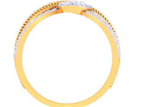Printable 3D jewelry model of Lady diamond ring 3D Model