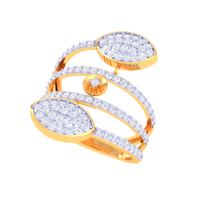 Printable 3D jewelry model of Lady diamond ring 3D Modell .c4d .max .obj .3ds .fbx .stl .blend