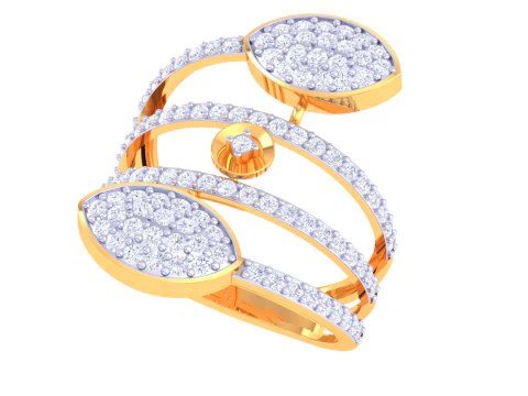 Printable 3D jewelry model of Lady diamond ring 3D Model