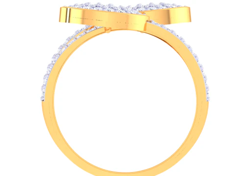Printable 3D jewelry model of Lady diamond ring 3D Model