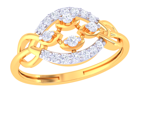 Printable 3D jewelry model of Lady diamond ring 3D Model