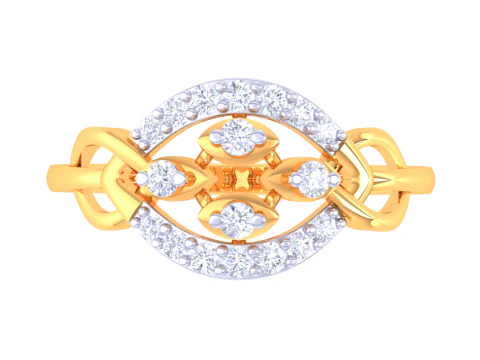 Printable 3D jewelry model of Lady diamond ring 3D Model