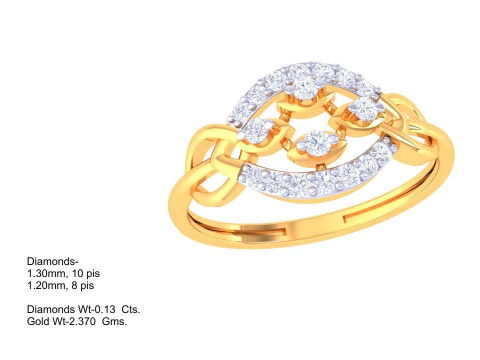 Printable 3D jewelry model of Lady diamond ring 3D Model