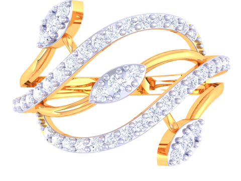 Printable 3D jewelry model of Lady diamond ring 3D 모델