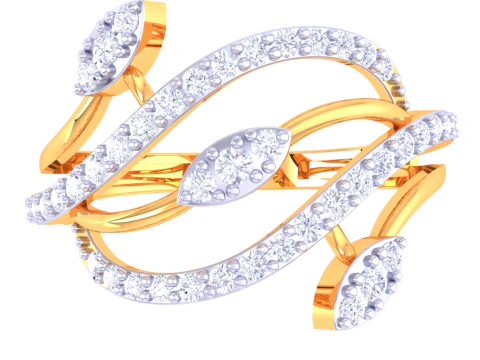 Printable 3D jewelry model of Lady diamond ring 3D Model