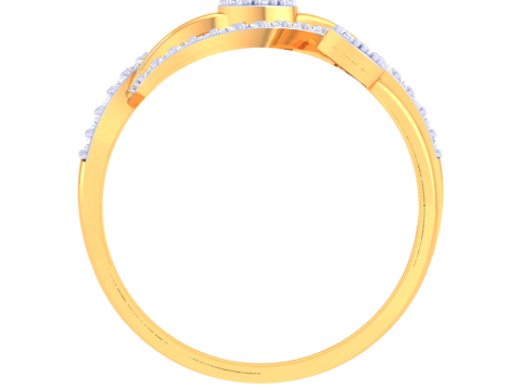 Printable 3D jewelry model of Lady diamond ring 3D 모델