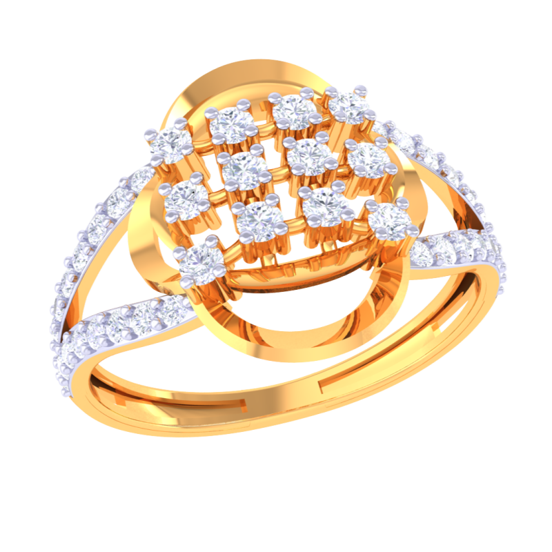 Printable 3D jewelry model of Lady diamond ring 3D Modell .c4d .max .obj .3ds .fbx .stl .blend