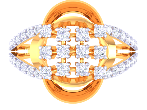 Printable 3D jewelry model of Lady diamond ring 3D Modell
