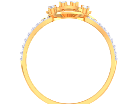 Printable 3D jewelry model of Lady diamond ring 3D Modell