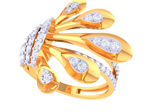 Printable 3D jewelry model of Lady diamond ring 3D Modell