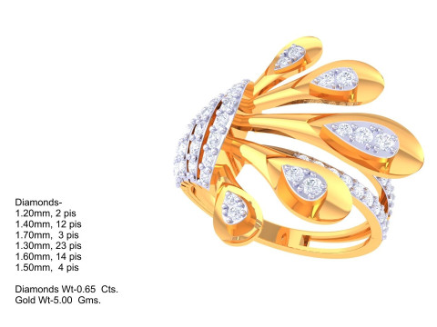 Printable 3D jewelry model of Lady diamond ring 3Dモデル
