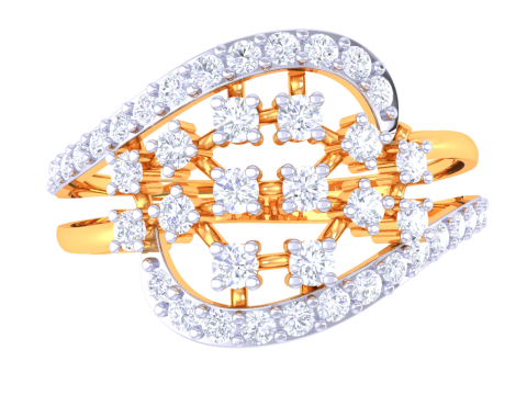 Printable 3D jewelry model of Lady diamond ring Modèle 3D