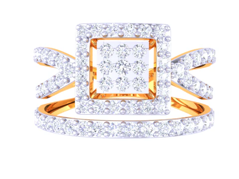 Printable 3D jewelry model of Lady diamond ring 3D Model