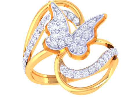 Printable 3D jewelry model of Lady diamond ring 3D मॉडल
