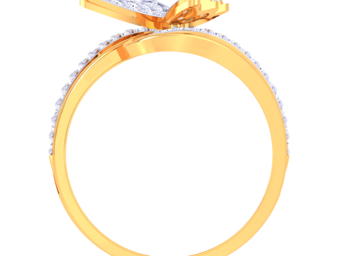Printable 3D jewelry model of Lady diamond ring 3D Model