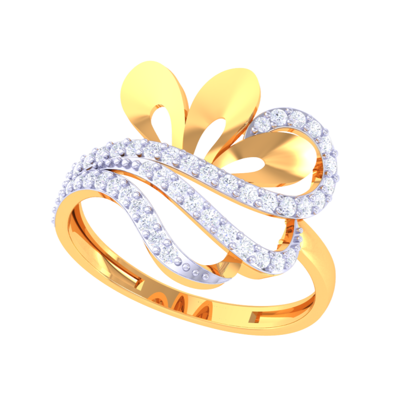 Printable 3D jewelry model of Lady diamond ring 3D मॉडल .c4d .max .obj .3ds .fbx .stl .blend 