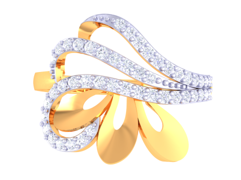 Printable 3D jewelry model of Lady diamond ring 3D मॉडल