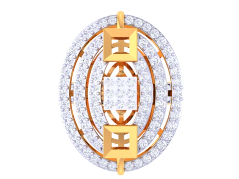 Printable 3D jewelry model of Lady diamond ring 3D Model