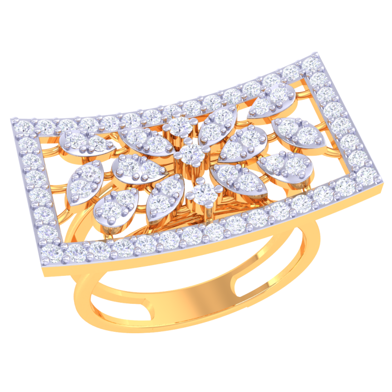 Printable 3D jewelry model of Lady diamond ring 3D Model .c4d .max .obj .3ds .fbx .stl .blend