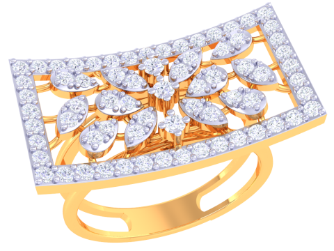 Printable 3D jewelry model of Lady diamond ring Modèle 3D