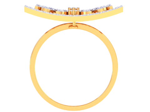 Printable 3D jewelry model of Lady diamond ring 3D Model