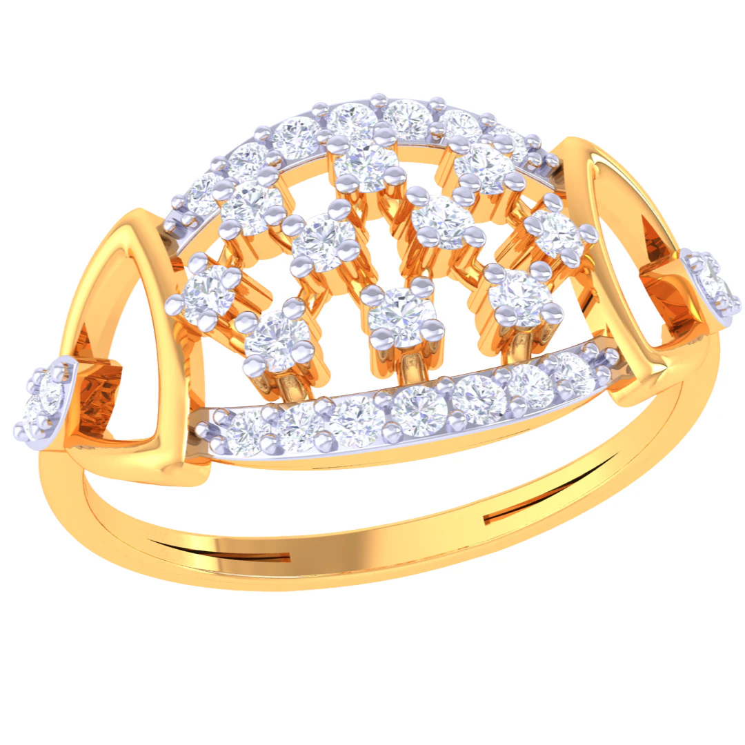 Printable 3D jewelry model of Lady diamond ring 3D Model .c4d .max .obj .3ds .fbx .stl .blend 