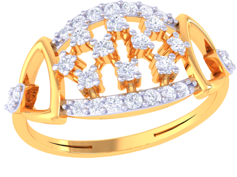 Printable 3D jewelry model of Lady diamond ring 3Dモデル