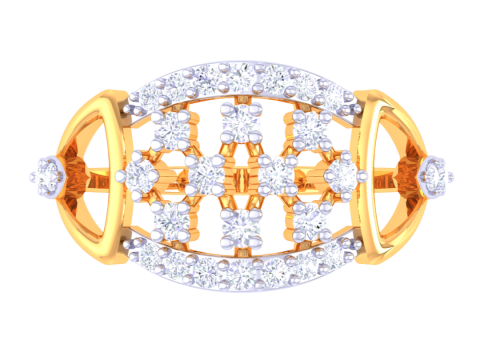 Printable 3D jewelry model of Lady diamond ring 3D Modell