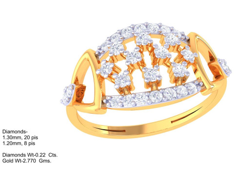 Printable 3D jewelry model of Lady diamond ring 3D Modell