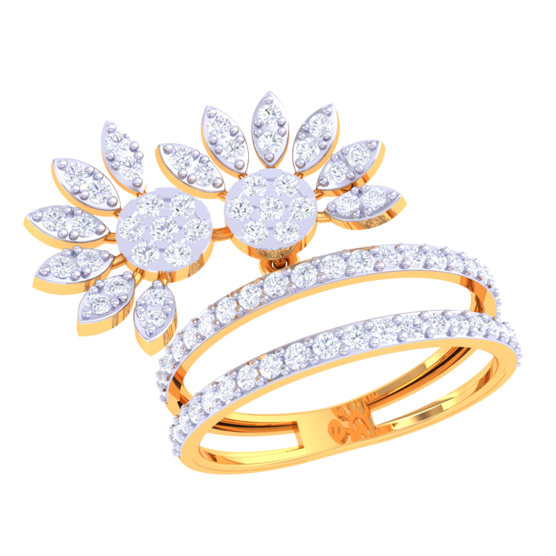 Printable 3D jewelry model of Lady diamond ring Modello 3D .c4d .max .obj .3ds .fbx .stl .blend