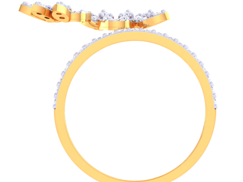 Printable 3D jewelry model of Lady diamond ring Modello 3D